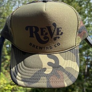 Reve Brewing Co Camo Trucker Hat